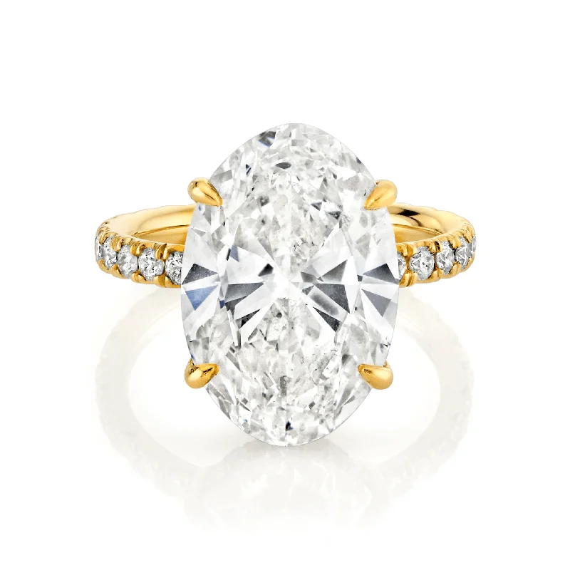 halo diamond engagement rings for women-Eternal Oval Diamond Ring - Setting Only