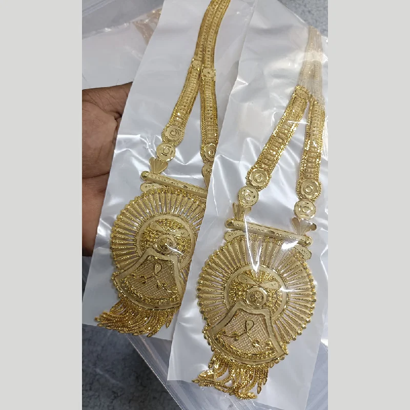 gold pendant necklaces for women-Pari Art Jewellery Forming Long Necklace Set (1 Piece Only)