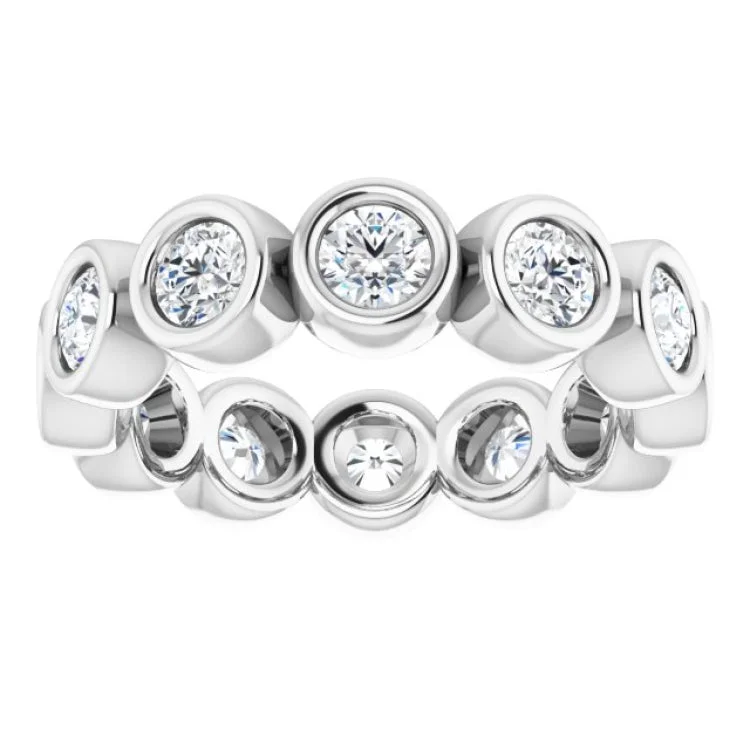 unique rings for women-Platinum 1 3/8 CTW Natural Diamond Eternity Band Size 7