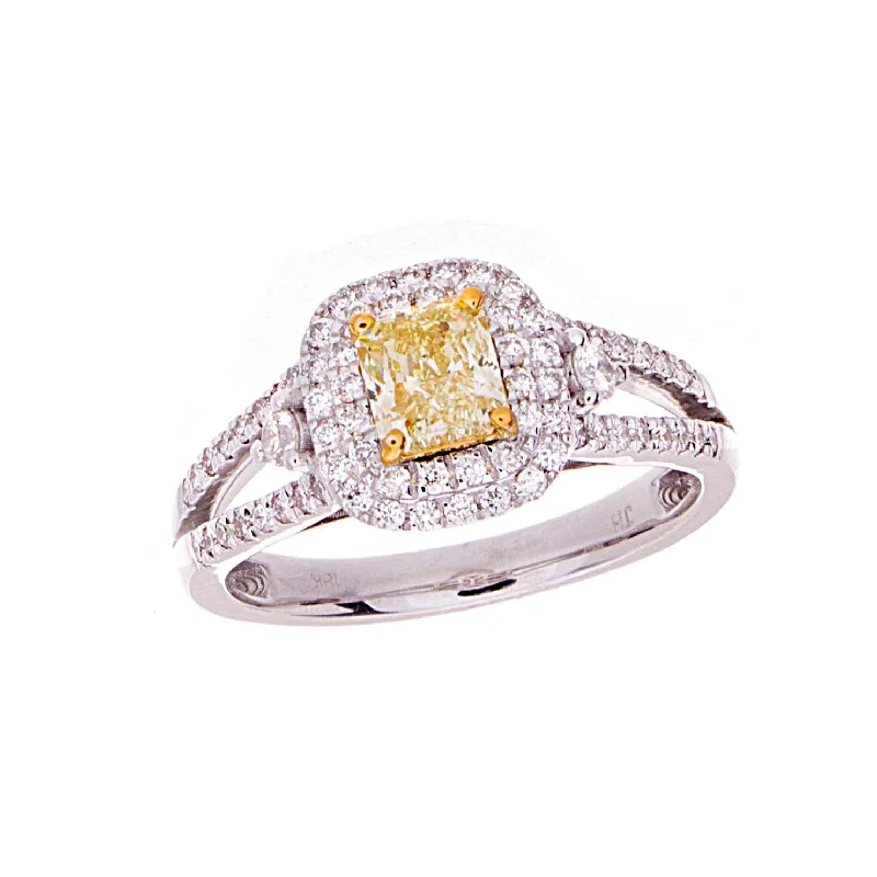 trendy engagement rings for women-Fancy Yellow Diamond Ring