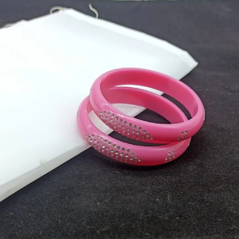 simple bangles for women-Pooja Bangles Acrylic Bangle Set