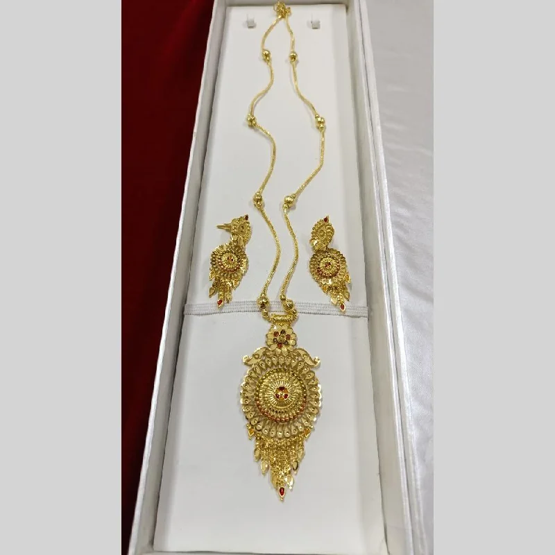 gold chain necklaces for women-Pari Art Jewellery Forming Long Necklace Set