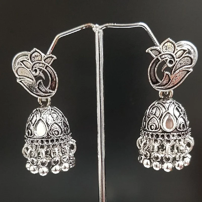 women’s turquoise earrings-Shreeji Oxidised Plated Jhumki Earrings