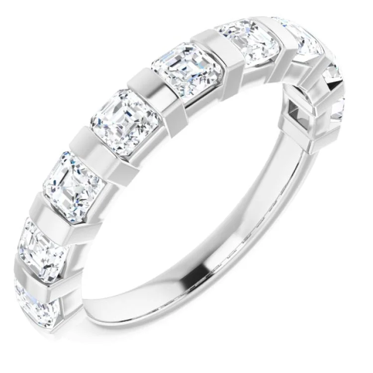 women’s black diamond rings-14K White 1 3/8 CTW Natural Diamond Anniversary Band