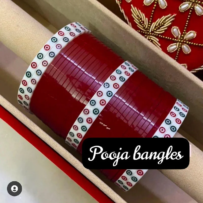 women’s birthstone bangle bracelets-Pooja Bangles Acrylic Bangle Set