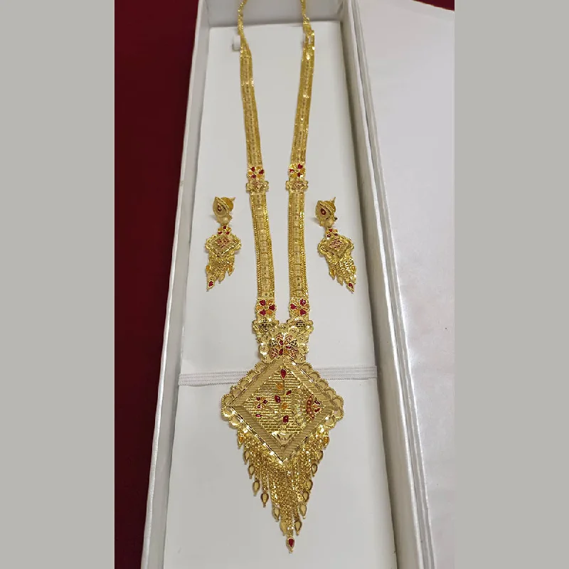 engraved necklaces for women-Pari Art Jewellery Forming Long Necklace Set