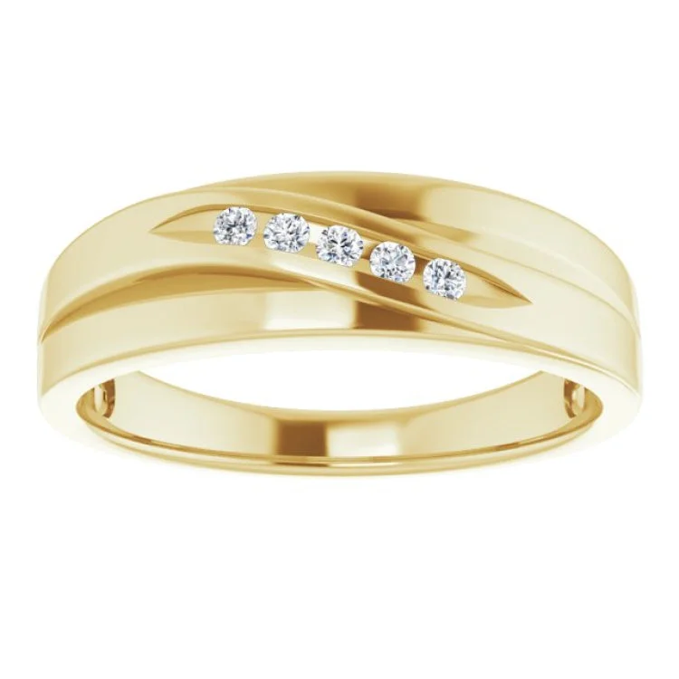 women’s eternity rings-14K Yellow 1/10 CTW Natural Diamond Band