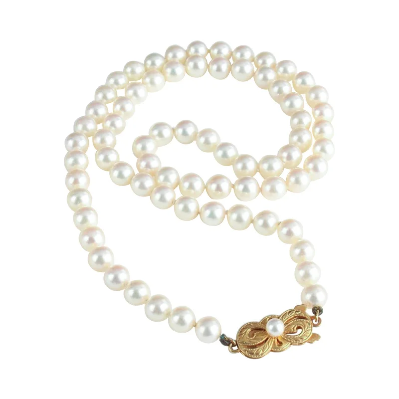 modern silver necklaces for women-Mikimoto Cultured Pearl Strand Necklace