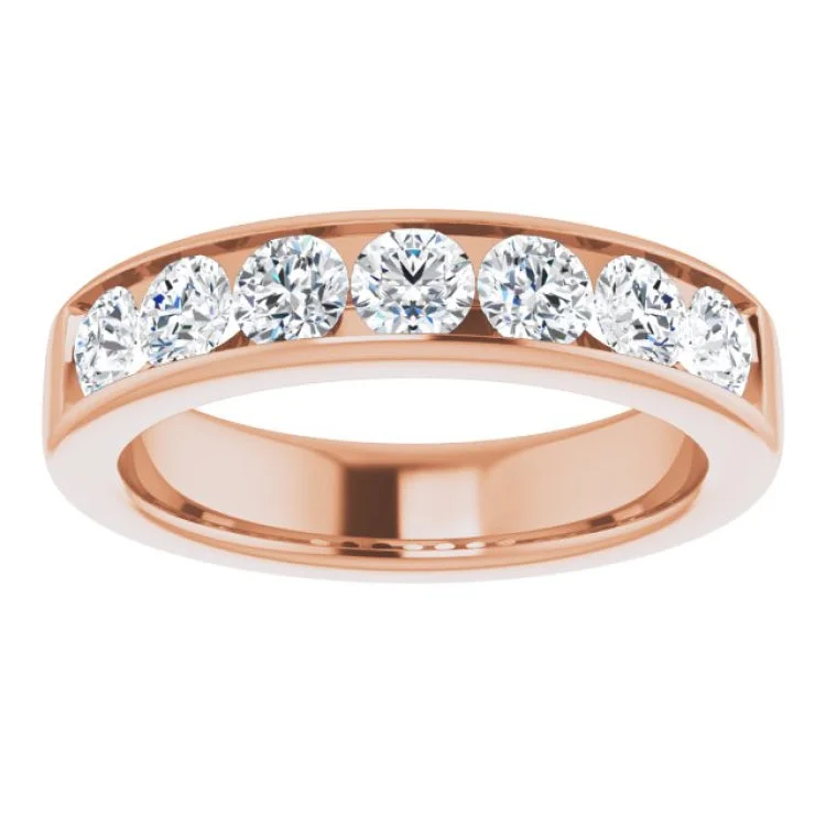 gemstone rings for women-14K Rose 1 7/8 CTW Natural Diamond Band