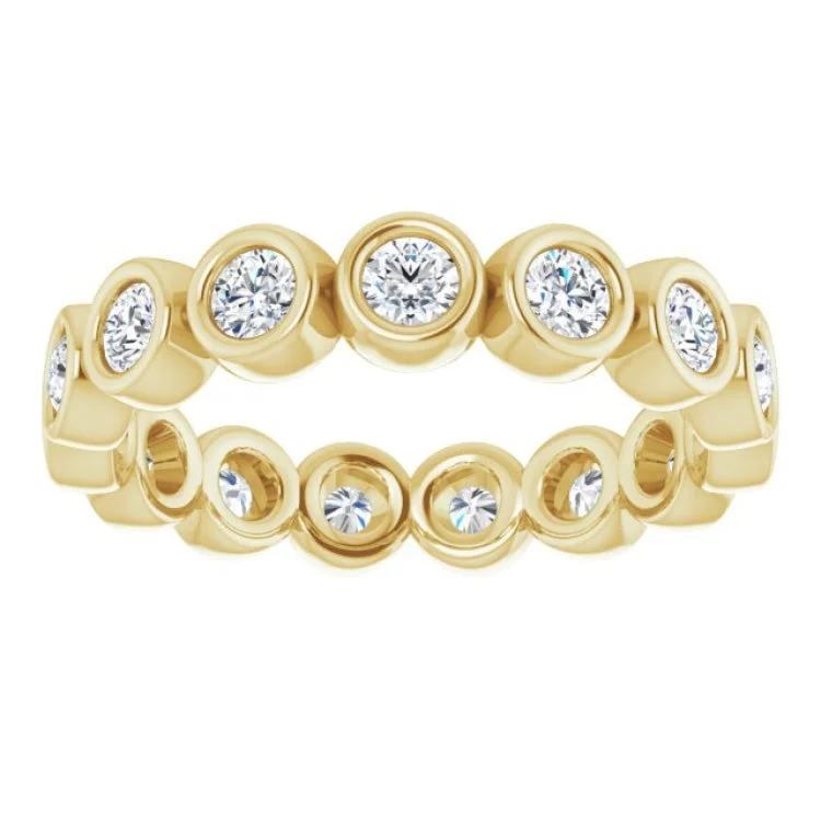 moonstone rings for women-14K Yellow 9/10 CTW Natural Diamond Eternity Band Size 6