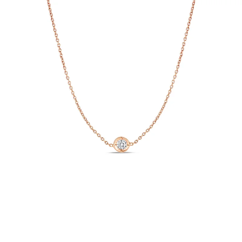 elegant solitaire necklaces for women-Necklace with 1 Diamond Station