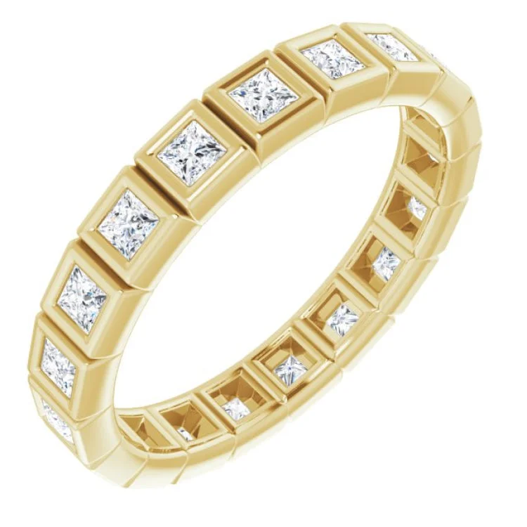 women’s ring set-14K Yellow 5/8 CTW Natural Diamond Eternity Band Size 7