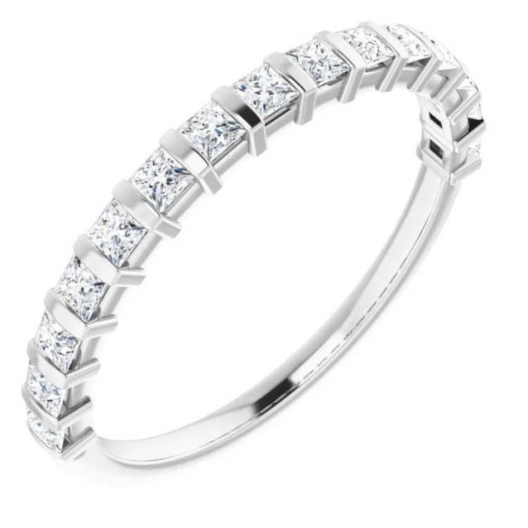 trendy rings for women-Platinum 1/2 CTW Natural Diamond Anniversary Band