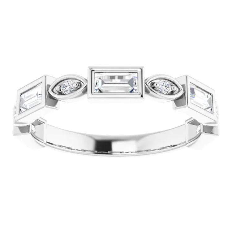 women’s art deco rings-Platinum 5/8 CTW Natural Diamond Anniversary Band