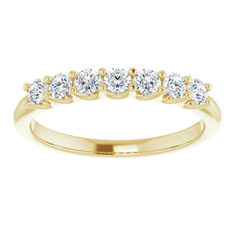 rose gold rings for women-14K Yellow 3/8 CTW Natural Diamond Anniversary Band