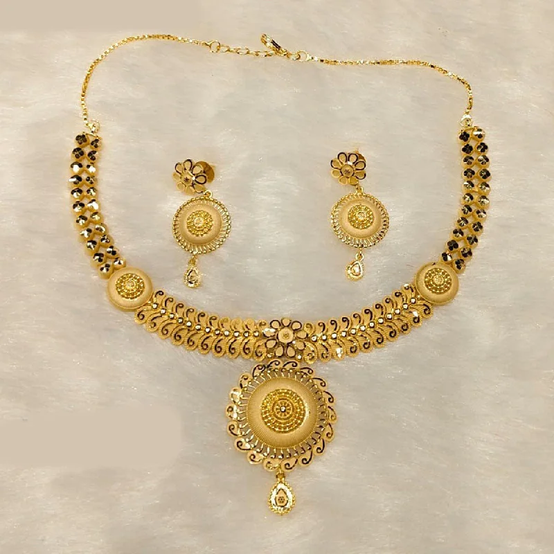 dainty necklaces for women-Sunrise Gold Forming Necklace Set