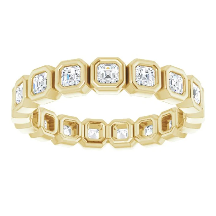 dainty rings for women-14K Yellow 7/8 CTW Natural Diamond Eternity Band Size 5