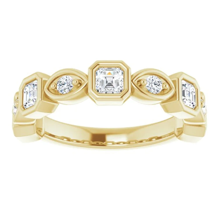 stylish rings for women-14K Yellow 9/10 CTW Natural Diamond Anniversary Band