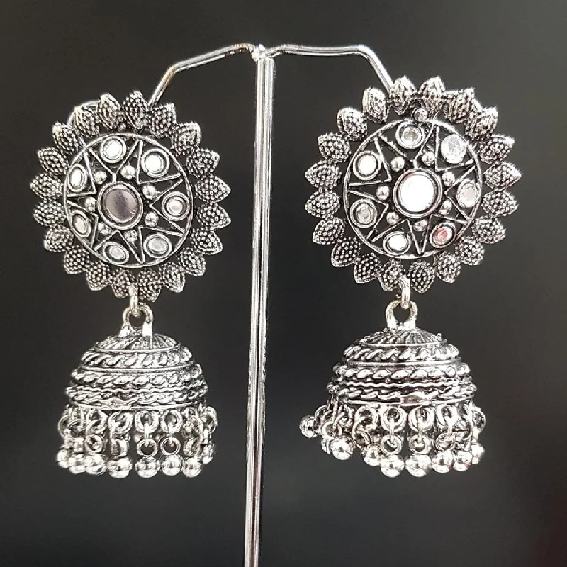 women’s luxury gold earrings-Shreeji Oxidised Plated Jhumki Earrings