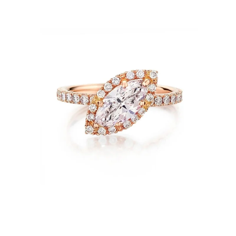 women’s engagement rings with rare diamonds-Marquise Cut Diamond Ring