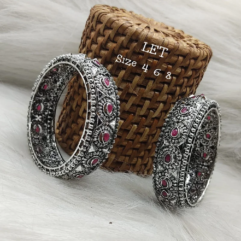 women’s bangle sets-Lucentarts Jewellery Oxidized Bangles Set