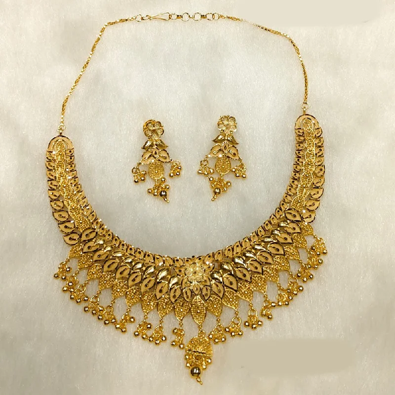 chic women’s collar necklaces-Sunrise Gold Forming Necklace Set