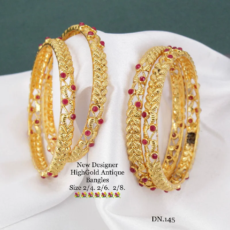 women’s statement bangles-Manisha Jewellery Gold Plated Bangle Set