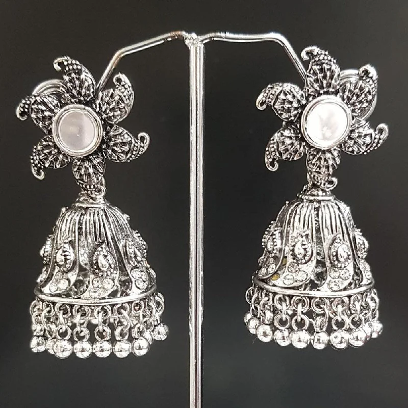 women’s opal earrings-Shreeji Oxidised Plated Jhumki Earrings