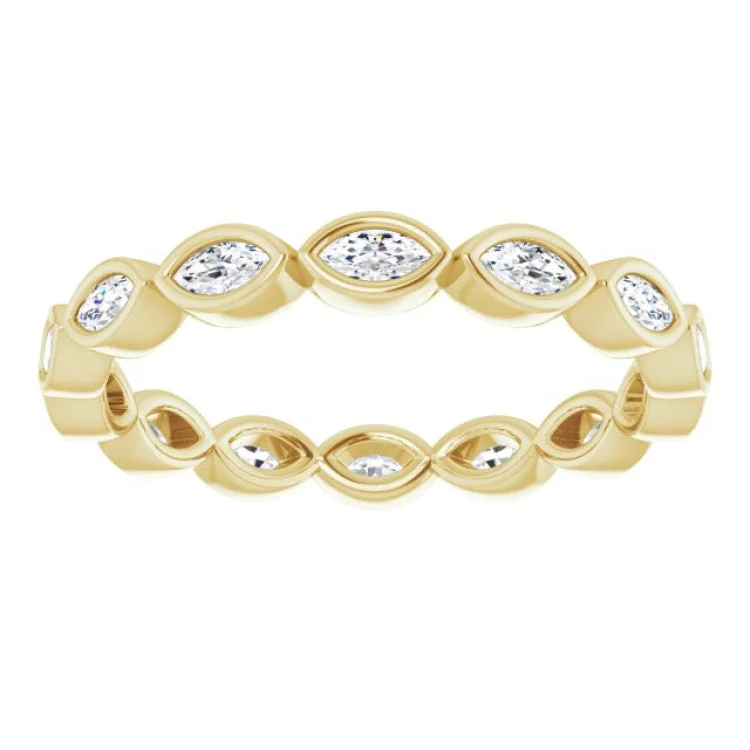 women’s sterling silver rings-14K Yellow 3/8 CTW Natural Diamond Eternity Band Size 5