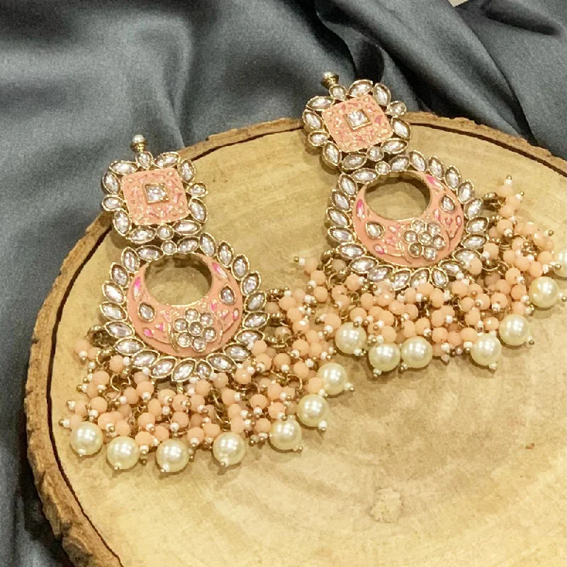 gold hoop earrings for women-Deep Enterprises Meenakari Dangler Earrings