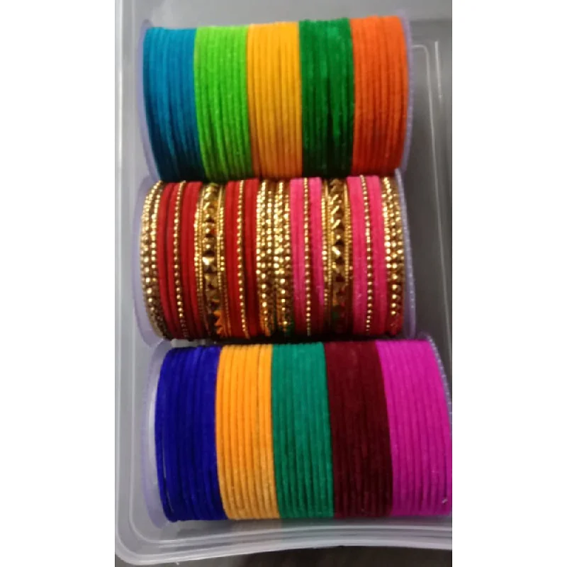 women’s sterling silver bracelets-Shree Asha Bnagles Multi Color Bangles Set Combo