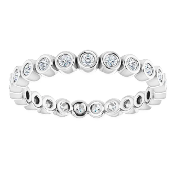 women’s infinity rings-14K White 1/3 CTW Natural Diamond Eternity Band Size 6