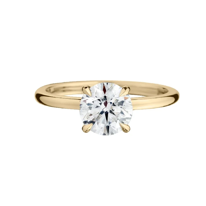 halo diamond engagement rings for women-ROUND BRILLIANT CUT DIAMOND RING