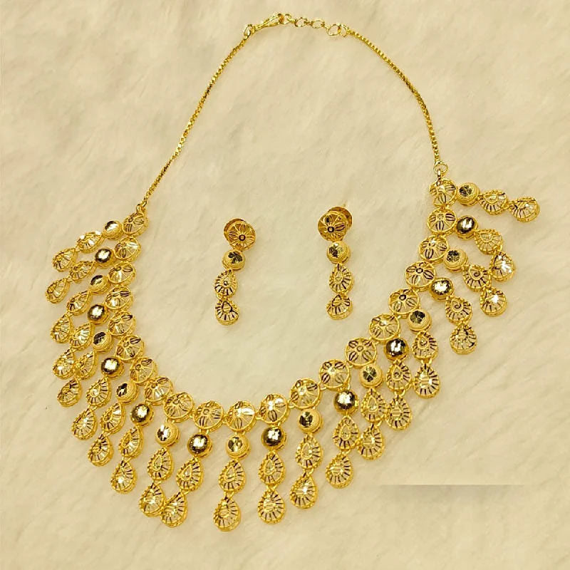 pearl drop necklaces for women-Sunrise Gold Forming Necklace Set