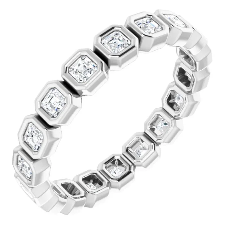 pearl rings for women-14K Rose 1 1/5 CTW Natural Diamond Eternity Band Size 7