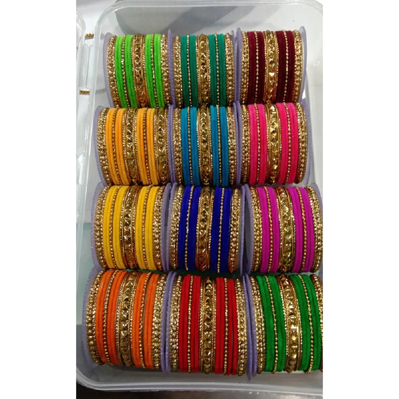 women’s pearl bangles-Shree Asha Bangles Pack Of 12 bangles Set