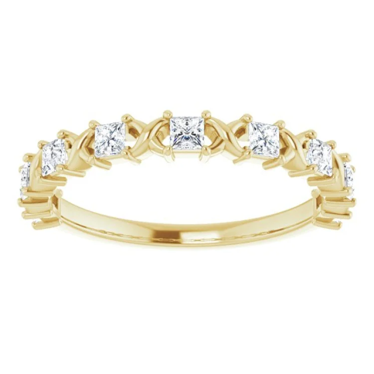 women’s gemstone eternity rings-14K Yellow 1/2 CTW Natural Diamond Anniversary Band