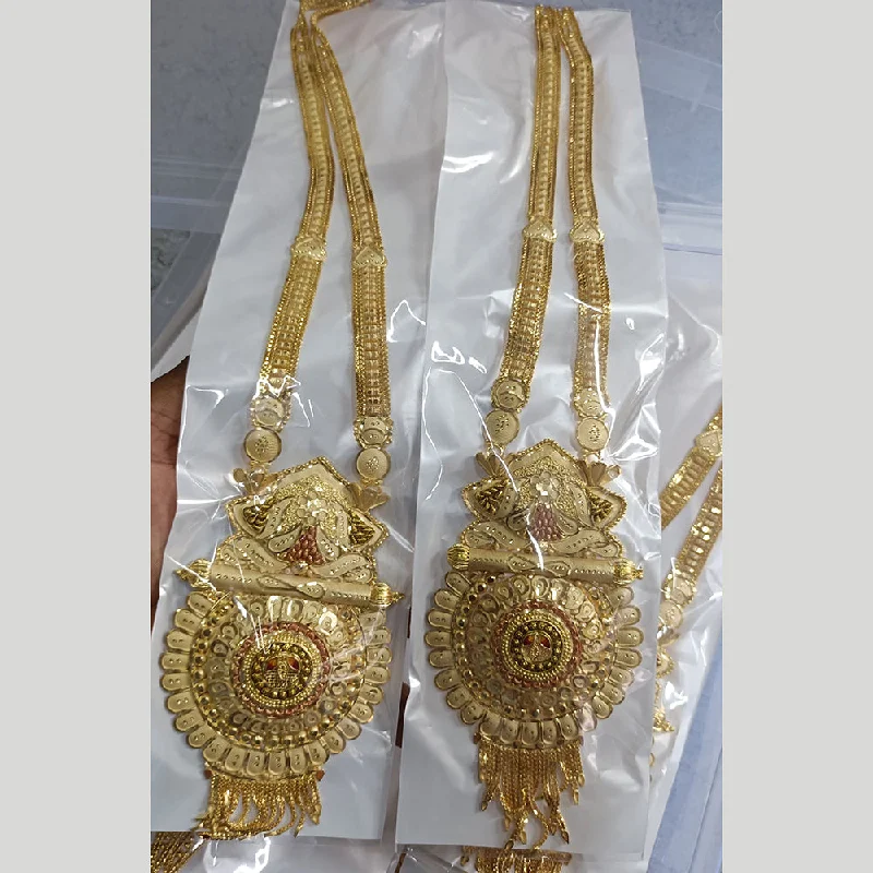 women’s gold necklaces-Pari Art Jewellery Forming Long Necklace Set (1 Piece Only)