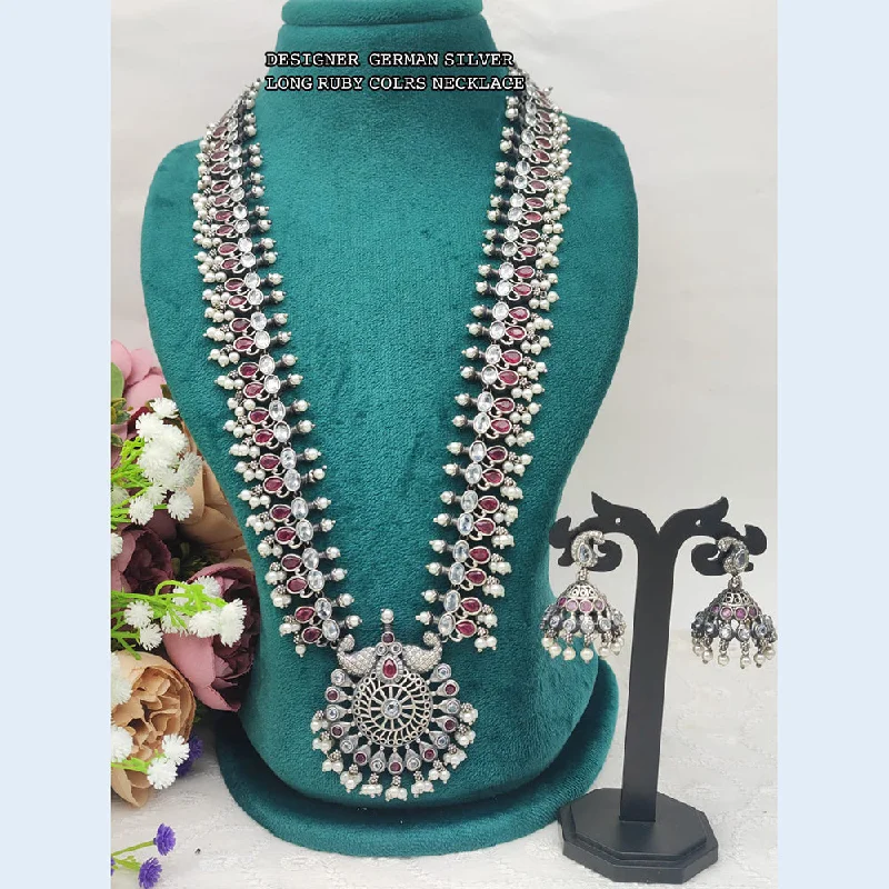 handmade necklaces for women-Manisha Jewellery Oxidised Necklace Set