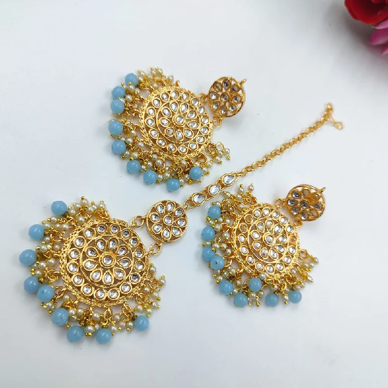 women’s silver drop earrings-Manisha Jewellery Earrings and Maangtika Set