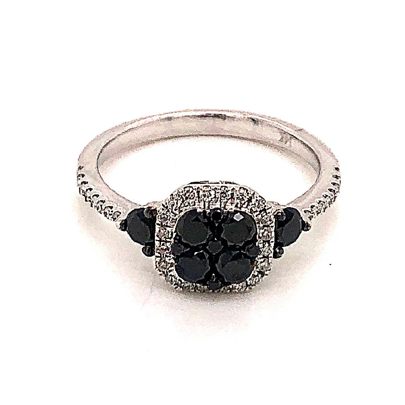 women’s luxury engagement rings with diamonds-Black Diamond Ring