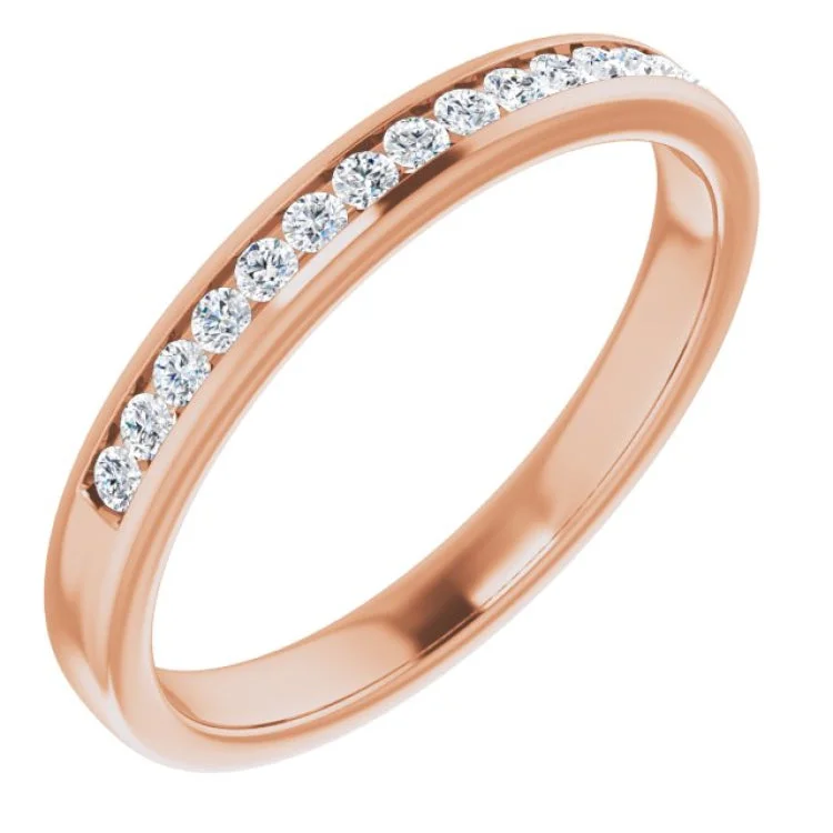 adjustable rings for women-14K Rose 1/3 CTW Natural Diamond Band