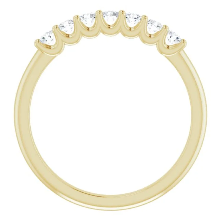 heart-shaped rings for women-14K Yellow 1/3 CTW Natural Diamond Anniversary Band