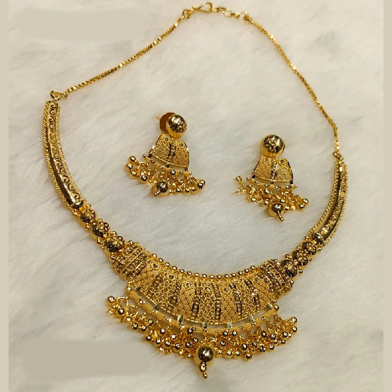 women’s fashion statement necklaces-Sunrise Gold Forming Necklace Set