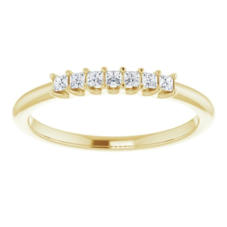 minimalist rings for women-14K Yellow 1/6 CTW Natural Diamond Anniversary Band