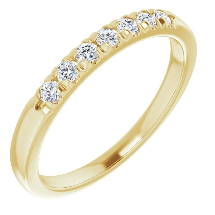 women’s square rings-14K Yellow 1/5 CTW Natural Diamond Anniversary Band