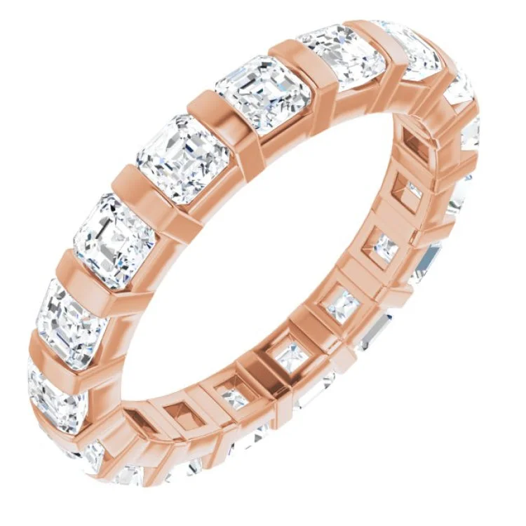 adjustable rings for women-14K Rose 1 9/10 CTW Natural Diamond Eternity Band Size 7