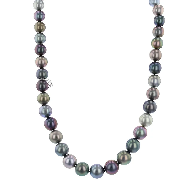 fashion necklaces for women-Multi Black South Sea Cultured Pearl Necklace