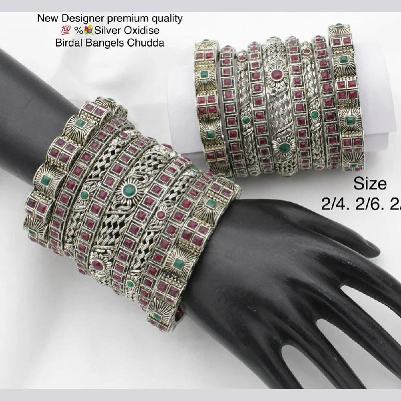 large bangles for women-Pooja Bangles oxidised Bangles set