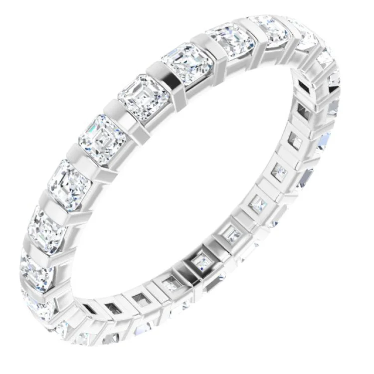 custom gemstone rings for women-Platinum 1 1/6 CTW Natural Diamond Eternity Band Size 6